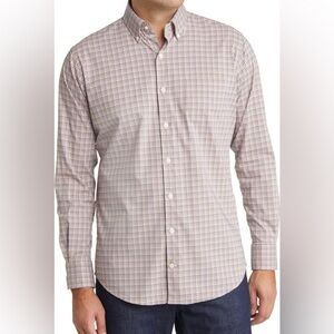 Peter Millar Quinby Crown Lite Plaid Button-Down Shirt Size L